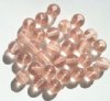 25 10mm Transparent Rose Round Beads